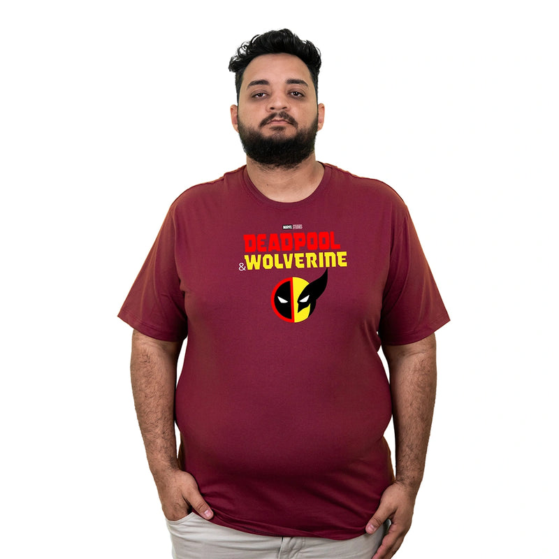 Camiseta Masculina Plus Size Deadpool e Wolverine