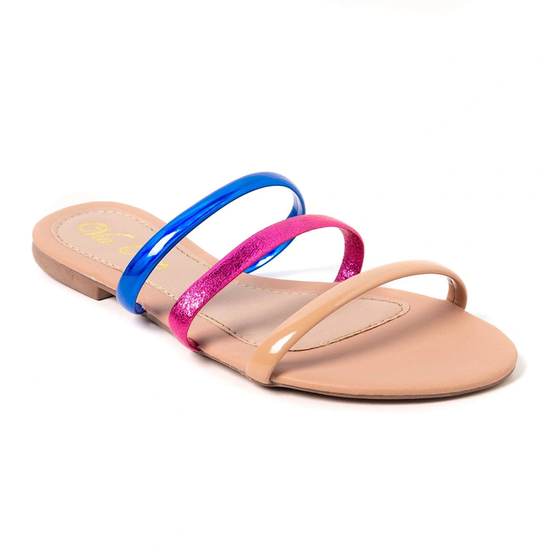 Sandália Rasteira Multicolor