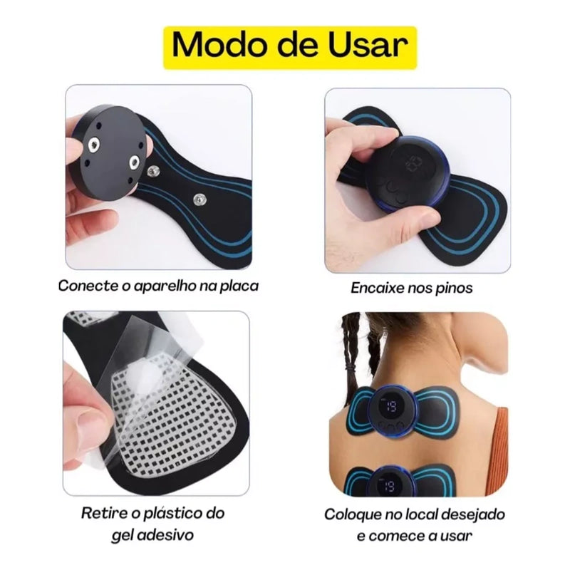 Mini Massageador Portátil Corporal Elétrico