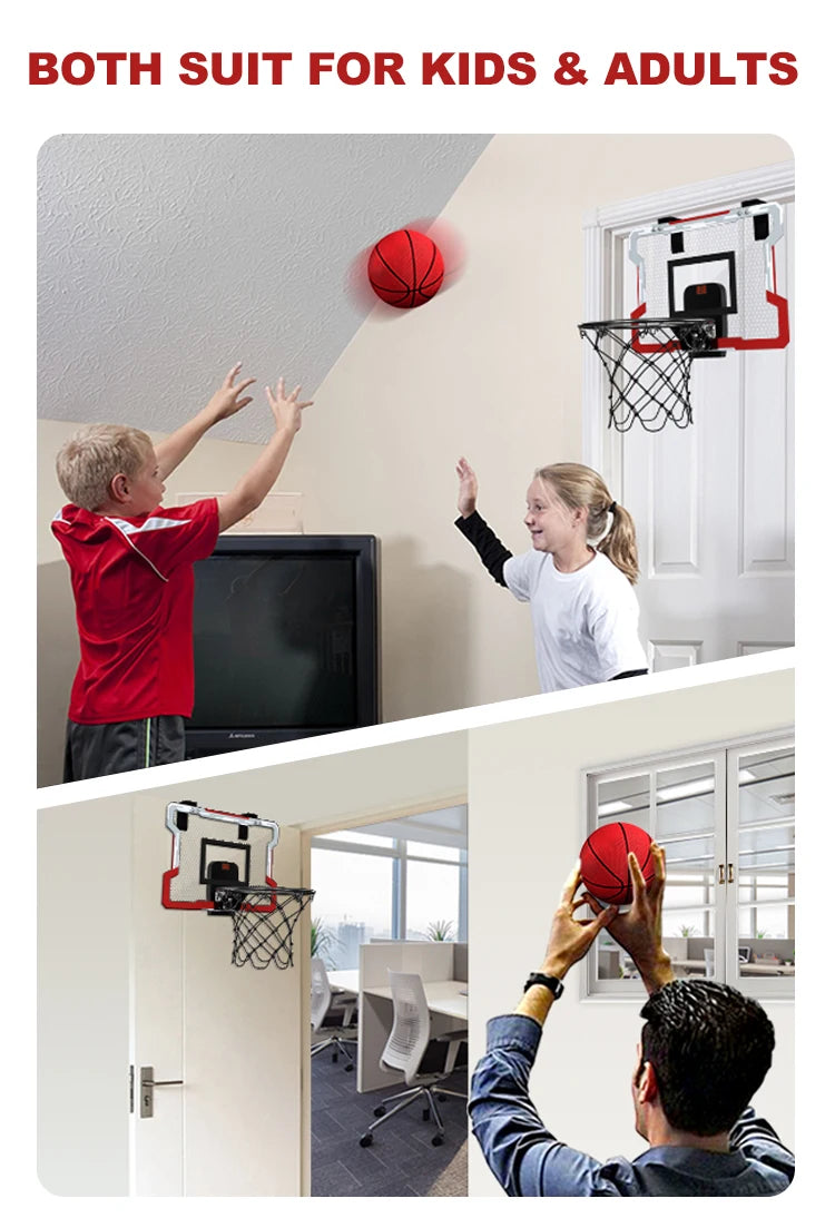 Cesta de basquete ao ar livre para crianças, cesta de basquete interna, mini cesta de basquete com 3 bolas, brinquedos para 3 4 5 6 7 8 9 10 11 12 + anos