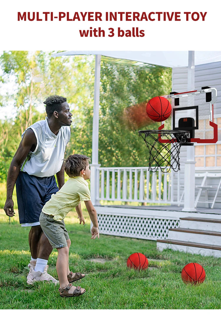 Cesta de basquete ao ar livre para crianças, cesta de basquete interna, mini cesta de basquete com 3 bolas, brinquedos para 3 4 5 6 7 8 9 10 11 12 + anos