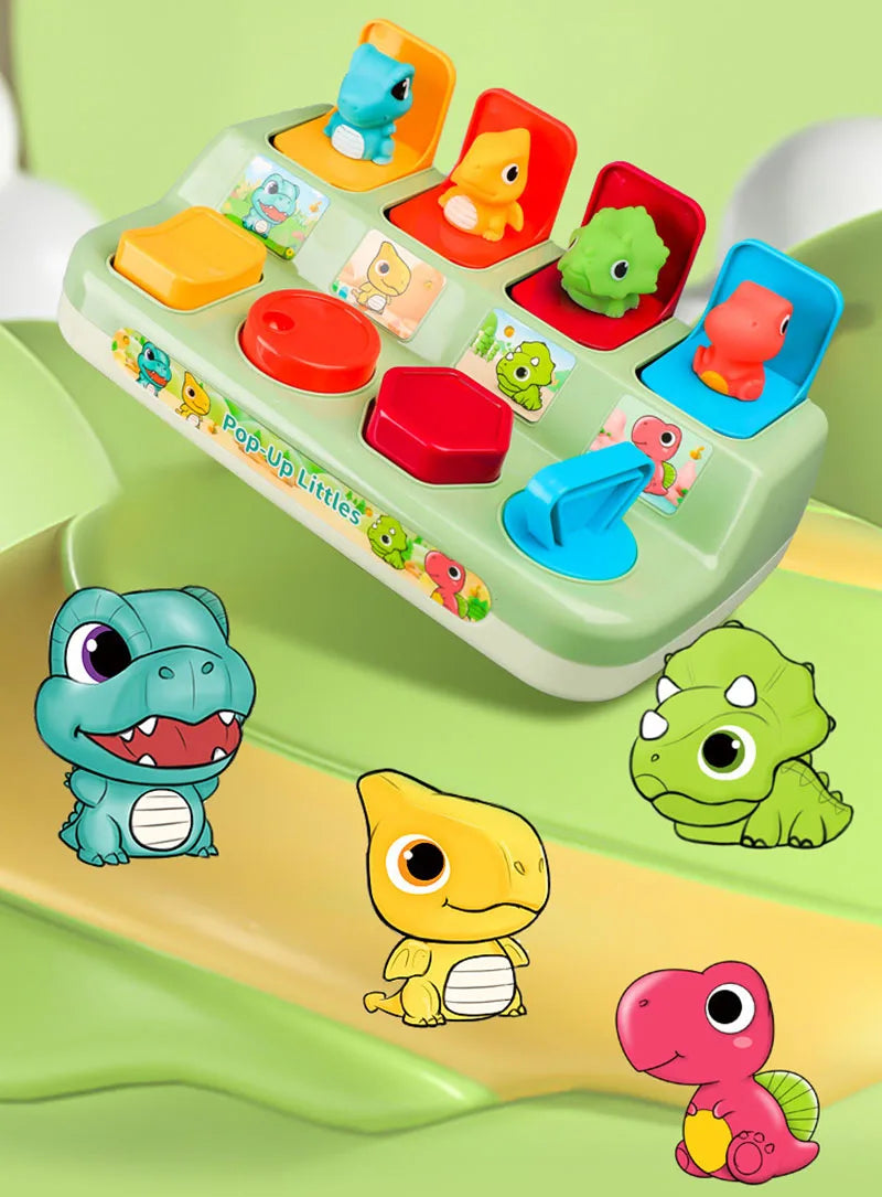 Brinquedo pop-up de atividade interativa para bebês Brinquedo de causa e efeito Jogos de desenvolvimento de bebês Montessori Brinquedos de aprendizagem educacional