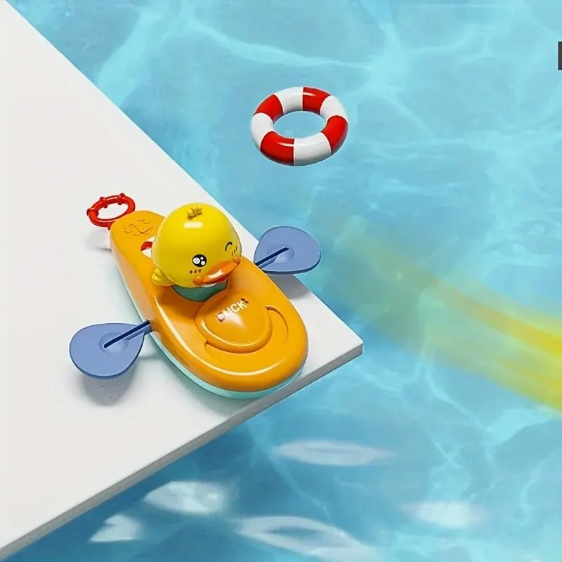 1 Pc Pequeno Pato Amarelo Caiaque Brinquedo Piscina Banheiro Brinquedo