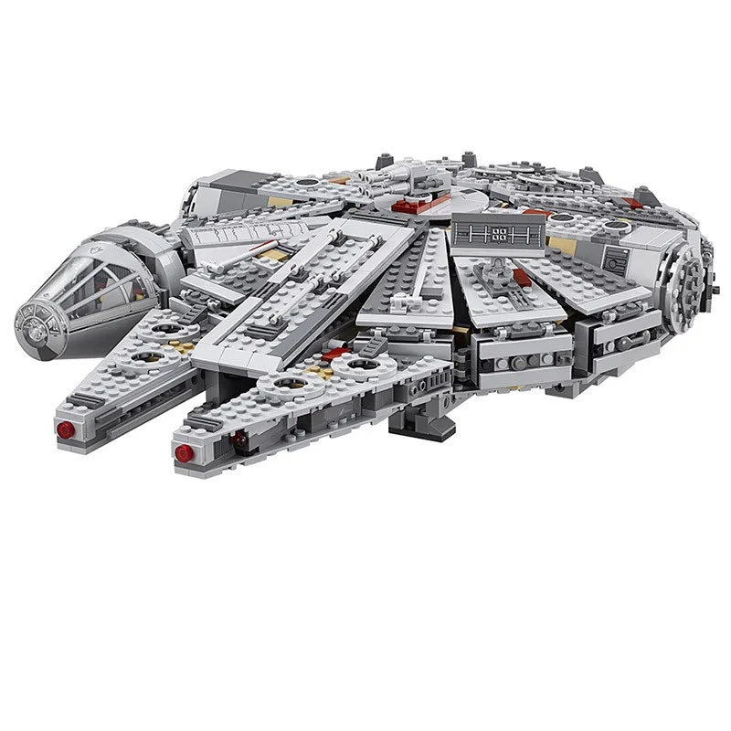 Nova Nave Espacial Tijolos Estrelas Lutador Espaço Para Millennium Set Falcon Ship 75105 Modelo Blocos de Construção Kit Brinquedos Para Crianças