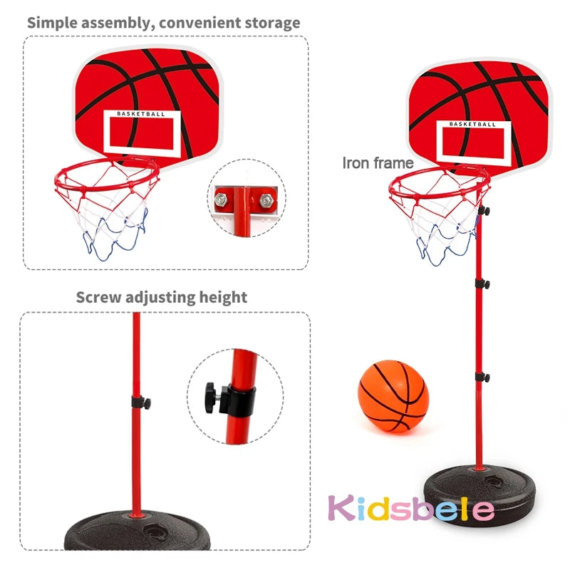 Aro de basquete ajustável para crianças, 63-150cm, rack de suporte para crianças, bebê, bola interna, esporte, tabela, tiro, brinquedo de crianças