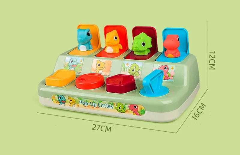 Brinquedo pop-up de atividade interativa para bebês Brinquedo de causa e efeito Jogos de desenvolvimento de bebês Montessori Brinquedos de aprendizagem educacional