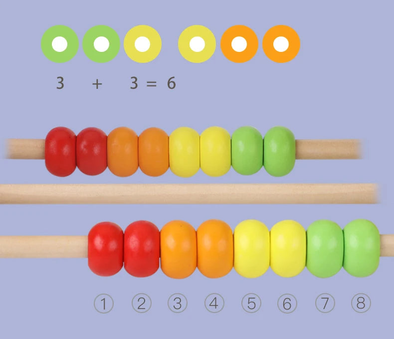 Montessori Labirinto Círculos Em Torno De Contas Ábaco Quebra-cabeça Matemático Aprendizagem Precoce Brinquedos Educativos De Madeira Para Crianças Crianças