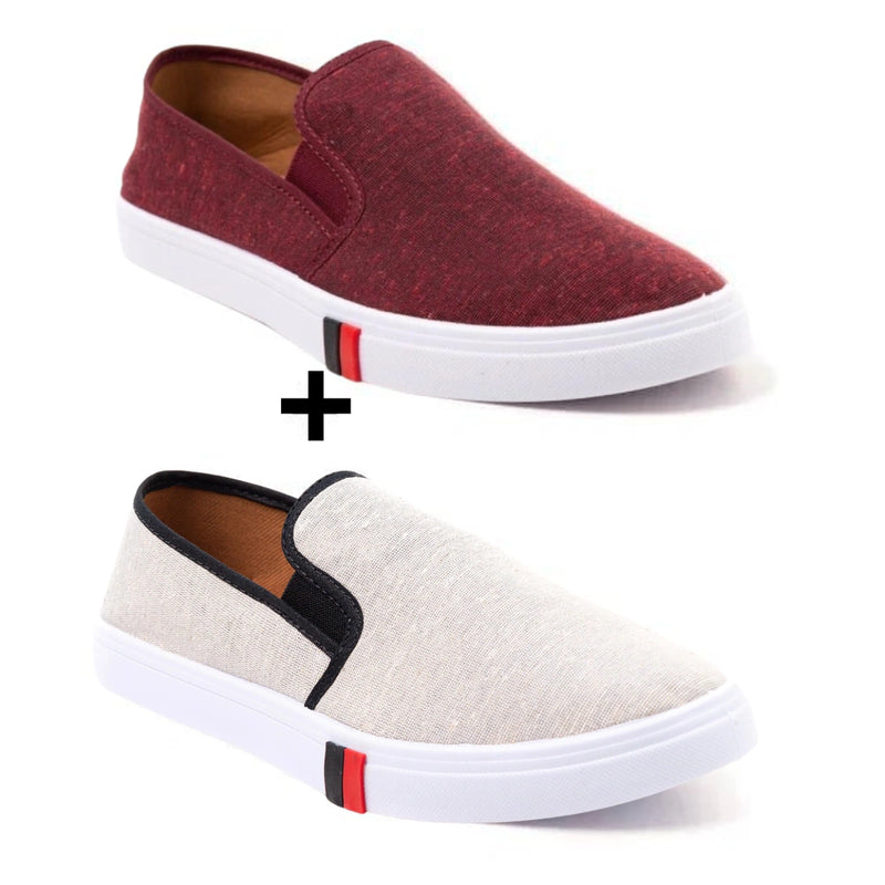 Kit 2 Tênis Iate Slip On